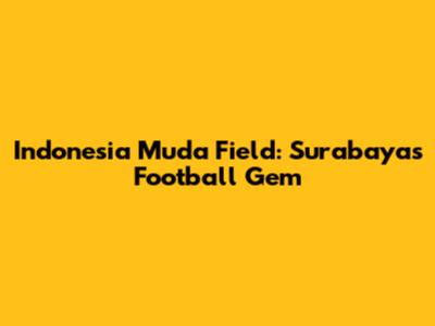 Indonesia Muda Field: Surabaya's Football Gem